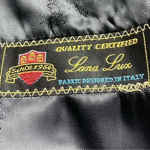 Pronto Moda Black Cashmere Blend Trench Coat Size 42R - Picture 4 of 16